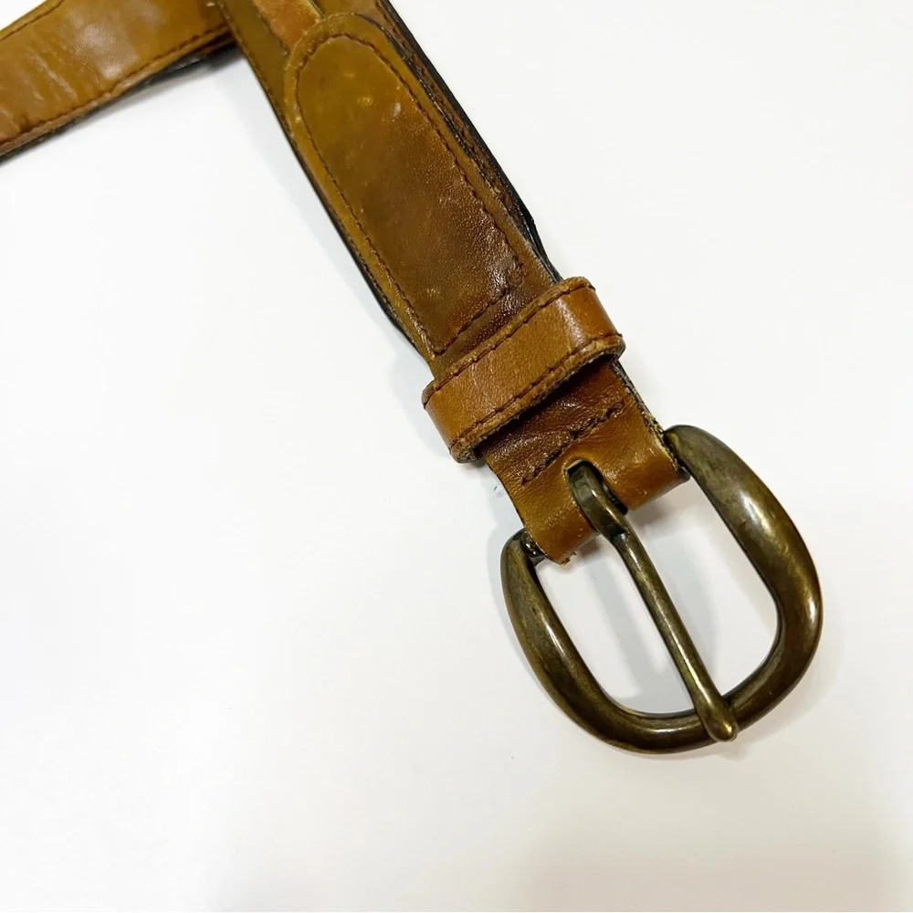 Vintage Jeans West Woven Leather Belt